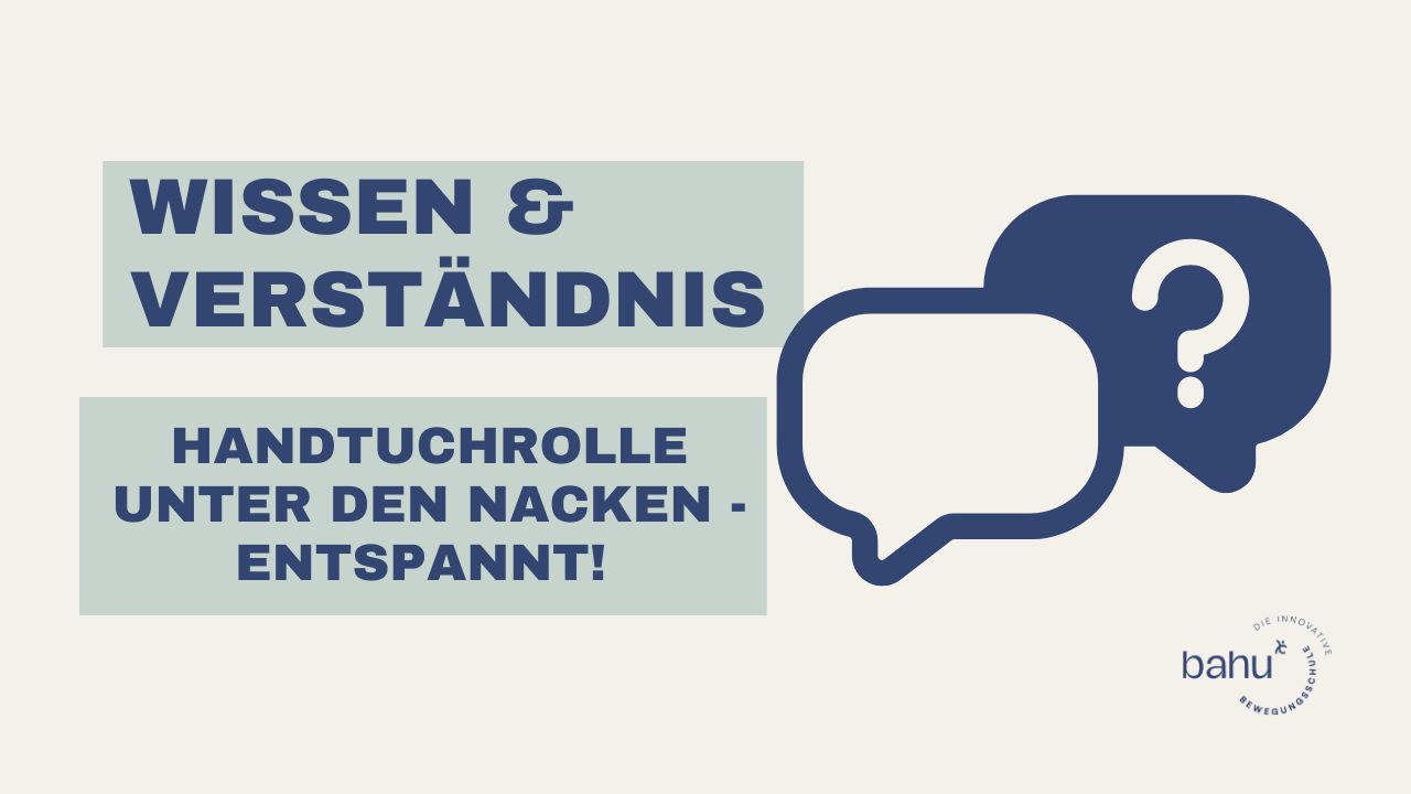 Handtuchrolle unter dem Nacken – Entspannt!